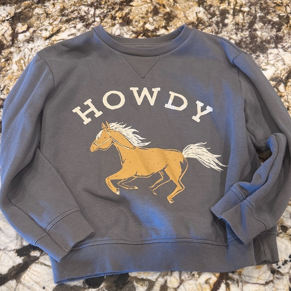 Gray Howdy Kids Sweatshirt